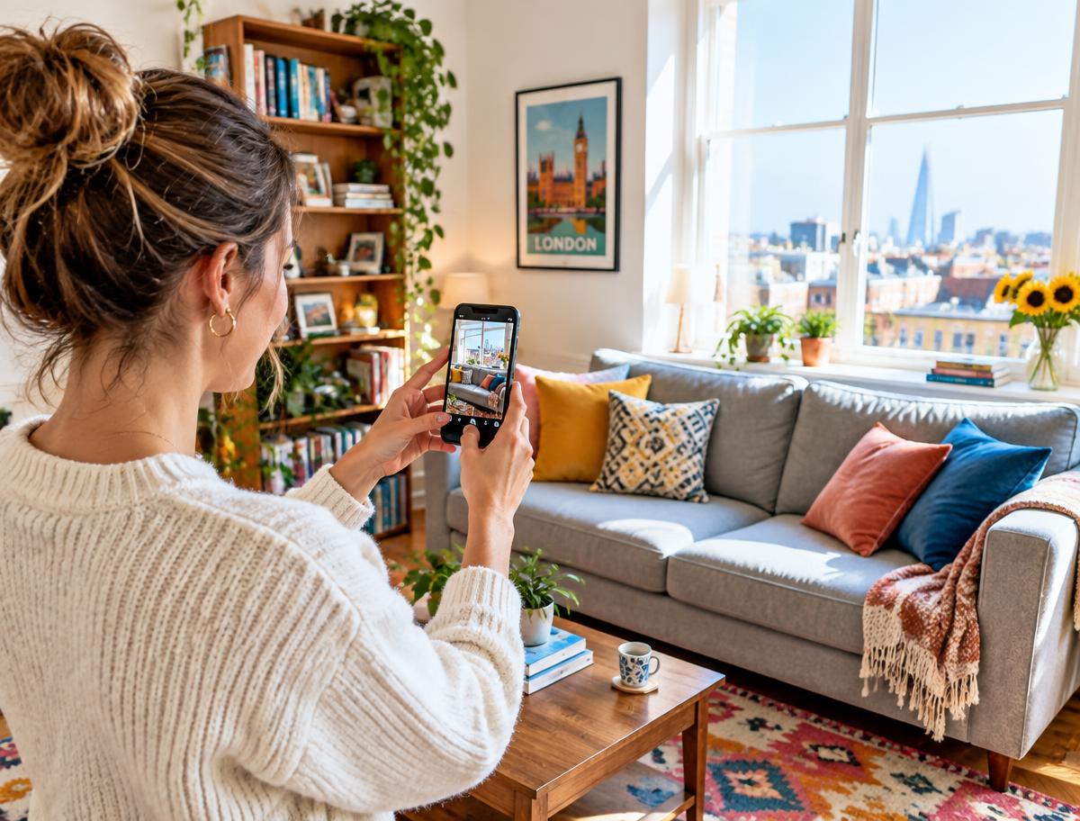 Photographing a living room for a quote